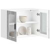 vidaXL Armario de pared para cocina puerta cristal Porto gris sonoma