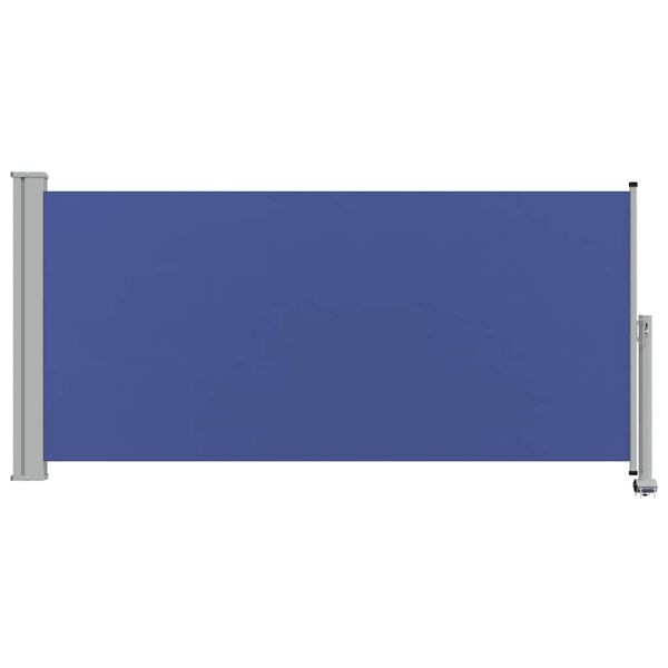 vidaXL Toldo lateral retr&aacute;ctil de jard&iacute;n azul 120x300 cm