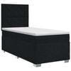vidaXL Cama box spring con colch&oacute;n Negro 100 x 200 cm Tela