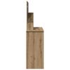 vidaXL Tocador con espejo roble artisan 86,5x35x136 cm