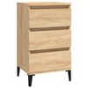 vidaXL Mesita de noche madera contrachapada roble sonoma 40x35x70 cm