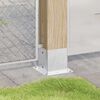 vidaXL Bases para postes cuadradas 4 uds. Plata 141x141 mm