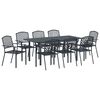 vidaXL Conjunto de Comedor de Jard&iacute;n 9 uds. Antracita