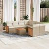 vidaXL Set de sofás de jardín 9 pzas con cojines ratán sintético beige