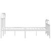 vidaXL Estructura cama sin colch&oacute;n con estribo metal blanco 140x190 cm