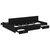 vidaXL Cama con almacenamiento con caj&oacute;n Roble Negro 135 x 190 cm