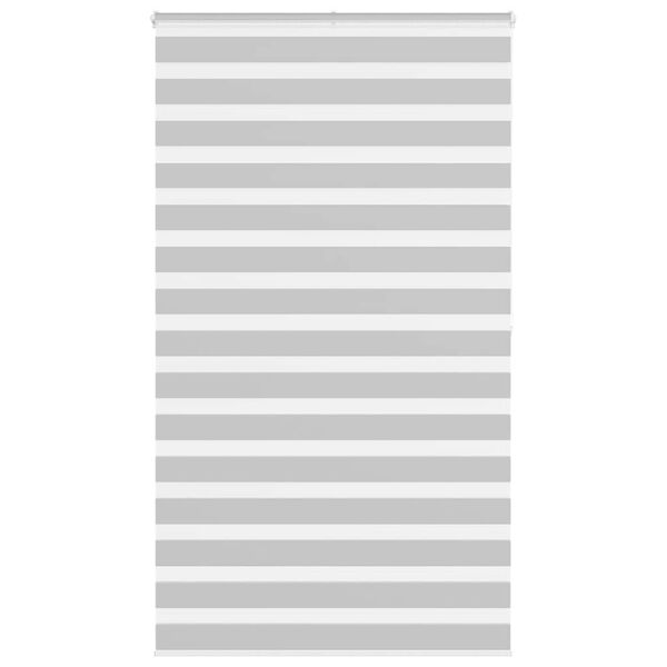 vidaXL Estor cebra gris claro 120x200cm tejido ancho 115,9cm poli&eacute;ster