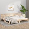 vidaXL Sof&aacute; cama extra&iacute;ble madera maciza de pino 2x(80x200) cm