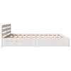 vidaXL Estructura de cama sin colch&oacute;n madera maciza blanca 200x200 cm