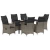 vidaXL Conjunto de Comedor de Jardín 7 pcs Gris ratán sintético