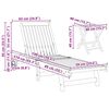 vidaXL Tumbona Marr&oacute;n Madera de Acacia S&oacute;lida