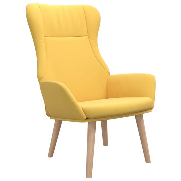vidaXL Sill&oacute;n de relax de tela amarillo mostaza