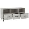 vidaXL Mueble de TV madera contrachapada gris hormigón 102x35x50 cm