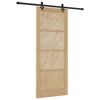 vidaXL Puerta Corredera Natural y negro 86 x 211 cm