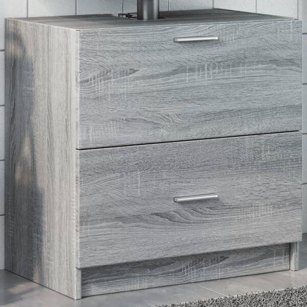 vidaXL Armario de lavabo madera de ingenier&iacute;a gris Sonoma 59x37x59 cm