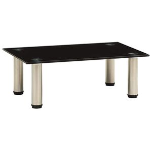 vidaXL Mueble para TV de vidrio templado negro 40x35x17 cm