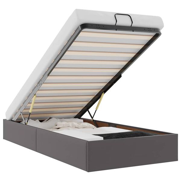 vidaXL Estructura de cama otomana sin colchón gris 90x190 cm