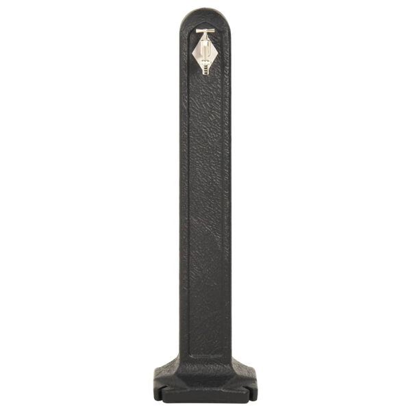 vidaXL Cisterna de jard&iacute;n con grifo aspecto de piedra gris antracita