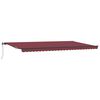 vidaXL Toldo retr&aacute;ctil autom&aacute;tico burdeos 600x300 cm