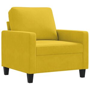vidaXL Sill&oacute;n de terciopelo amarillo 60 cm