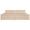 vidaXL Estructura de cama doble sin colch&oacute;n madera maciza 150x200 cm