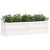 vidaXL Jardinera de madera maciza de pino blanca 180x50x50 cm