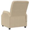 vidaXL Sill&oacute;n reclinable elevador de piel de ante blanco crema