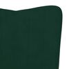 vidaXL Sill&oacute;n de relax con taburete terciopelo verde oscuro