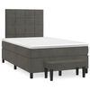 vidaXL Cama box spring con colch&oacute;n terciopelo gris oscuro 120x190 cm