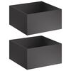 vidaXL Macetero de Jard&iacute;n 2 uds. Negro 80 x 80 x 40 cm
