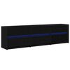 vidaXL Unidades de TV 180 x 34 x 50 cm Roble Negro