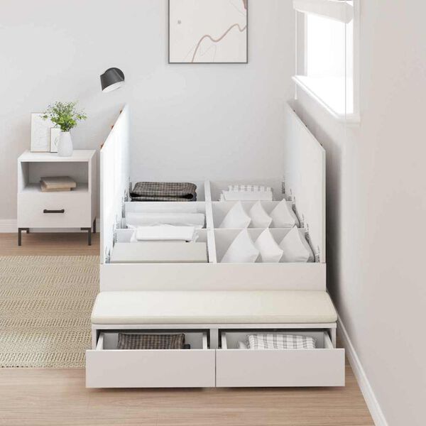 vidaXL Cama con almacenamiento con caj&oacute;n 75 cm Madera contrachapada