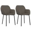 vidaXL Sillas de comedor 2 unidades terciopelo gris oscuro