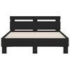 vidaXL Estructura cama con cabecero madera ingeniería negro 135x190 cm