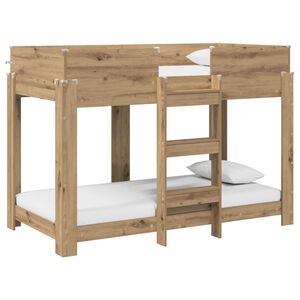 vidaXL Cama Litera para Ni&ntilde;os Roble artesanal 80 x 160 cm