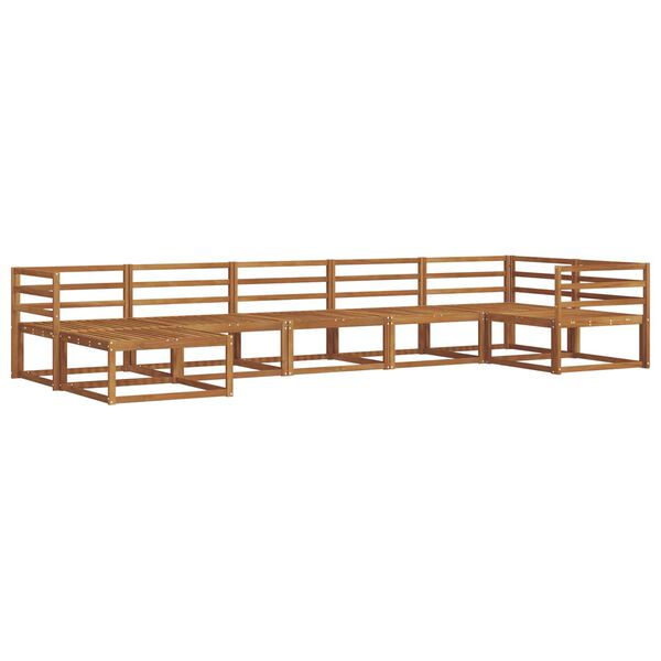 vidaXL Conjunto de sof&aacute;s de exterior 7 pcs Natural