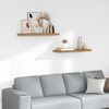 vidaXL Estante de pared 2 pcs Marr&oacute;n 80 x 23,5 x 4 cm