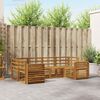vidaXL Juegos de sof&aacute;s 6 pcs Natural Madera de Acacia S&oacute;lida