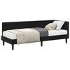 vidaXL Estructura de Cama Esquina con Colch&oacute;n 2 pcs Negro Terciopelo
