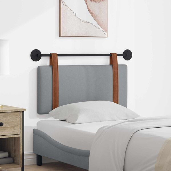 vidaXL Cabecera Colgante Liso Gris Claro 90 x 55 x 5 cm PU antiguo