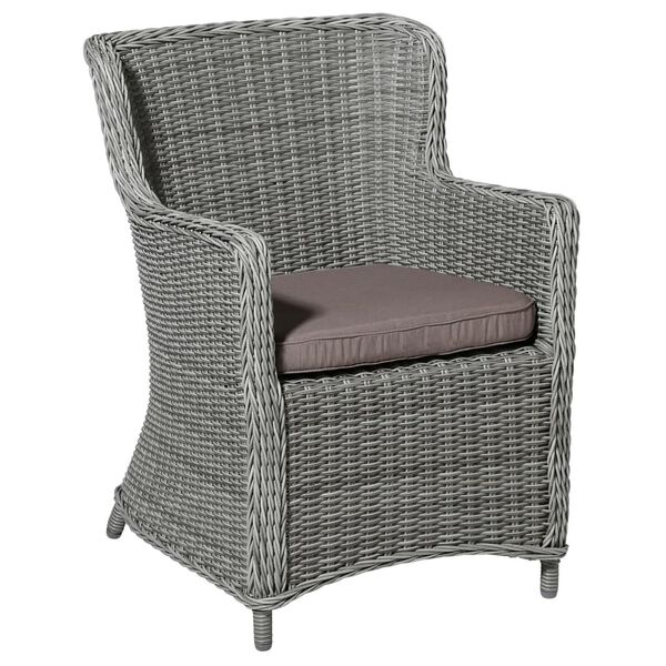 Madison Coj&iacute;n para silla de mimbre de jard&iacute;n Panama gris taup&eacute; 48x48cm