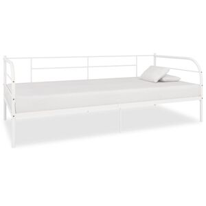 vidaXL Estructura de cama sin colch&oacute;n metal blanco 90x200 cm