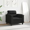 vidaXL Sill&oacute;n de tela de microfibra negro 60 cm