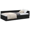 vidaXL Estructura de cama en esquina Negro 90 cm x 200 cm tela