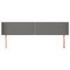 vidaXL Cabecero de tela gris oscuro 183x16x78/88 cm