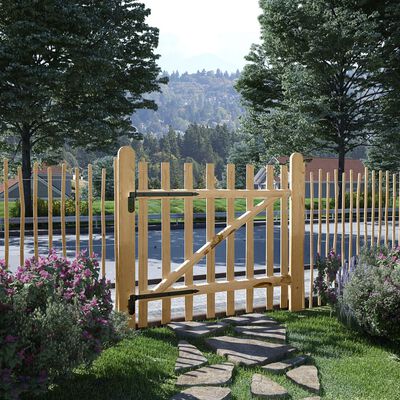 vidaXL Puerta para valla 100x90 cm madera de avellano