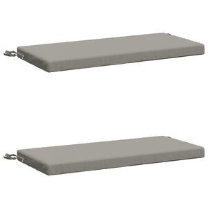vidaXL Cojines para banco de 2 piezas SOEST 100% Poli&eacute;ster Gris