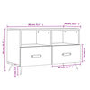 vidaXL Mueble para TV madera contrachapada blanco 80x36x50 cm