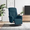 vidaXL Sill&oacute;n reclinable con reposapi&eacute;s terciopelo azul