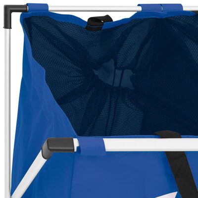 vidaXL Cesto separador de ropa sucia 2 secciones azul